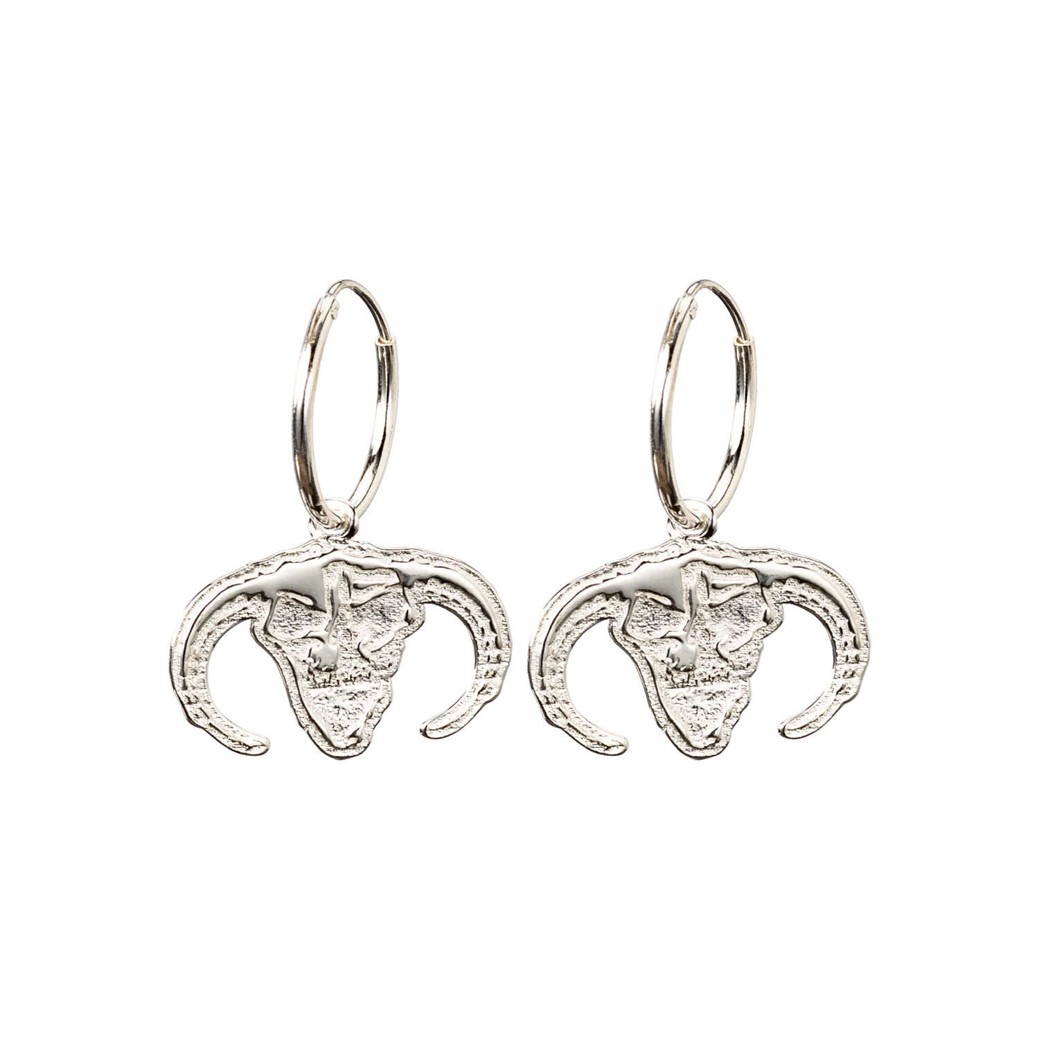 MOH skull earrings silver - Image 3